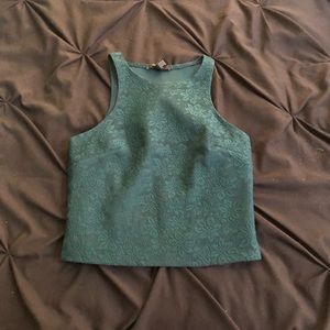 Fancy teal lace top that zips on the side